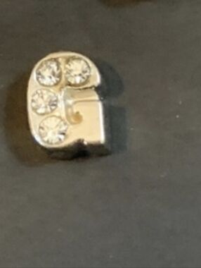 Letter G Rhinestone Charm For Floating Lockets